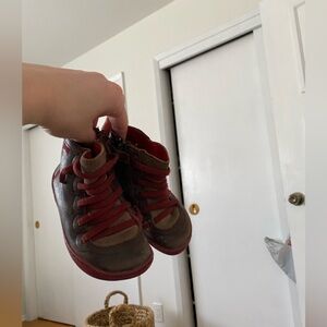 CAMPER KIDS Stylish Red and Brown Kids Shoes